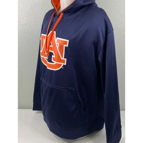 Auburn University Unisex Large Hoodie Champion Blue Orange Tigers - Picture 4 of 10